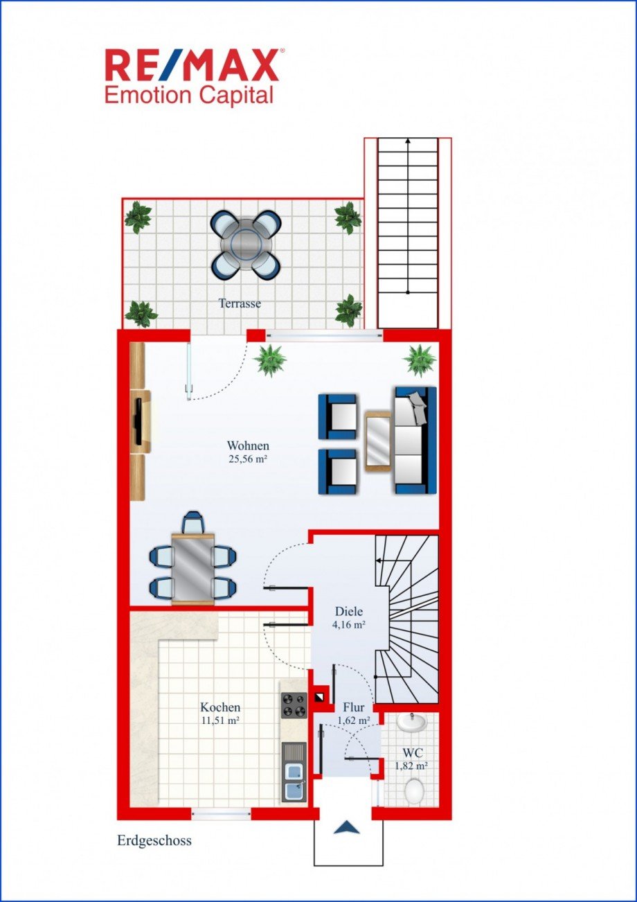 Grundriss EG Reihenmittelhaus Bad W�rishofen