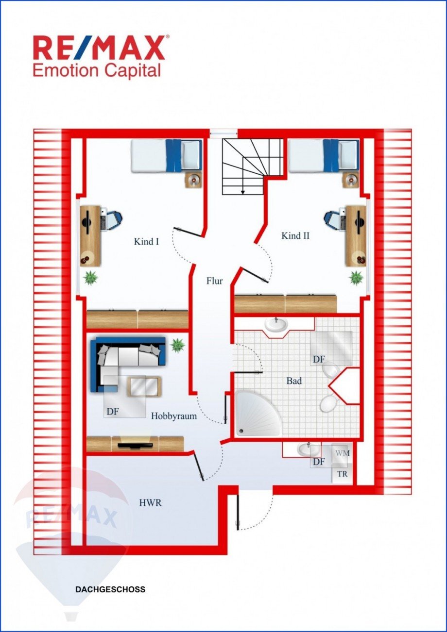 Grundriss Dachgeschoss Etagenwohnung Kaufbeuren / Kaufbeuren-Neugablonz