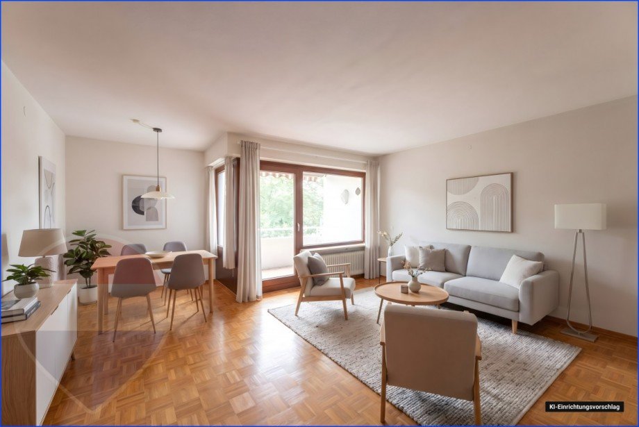 Wohnzimmer KI-Bild Etagenwohnung Altenstadt