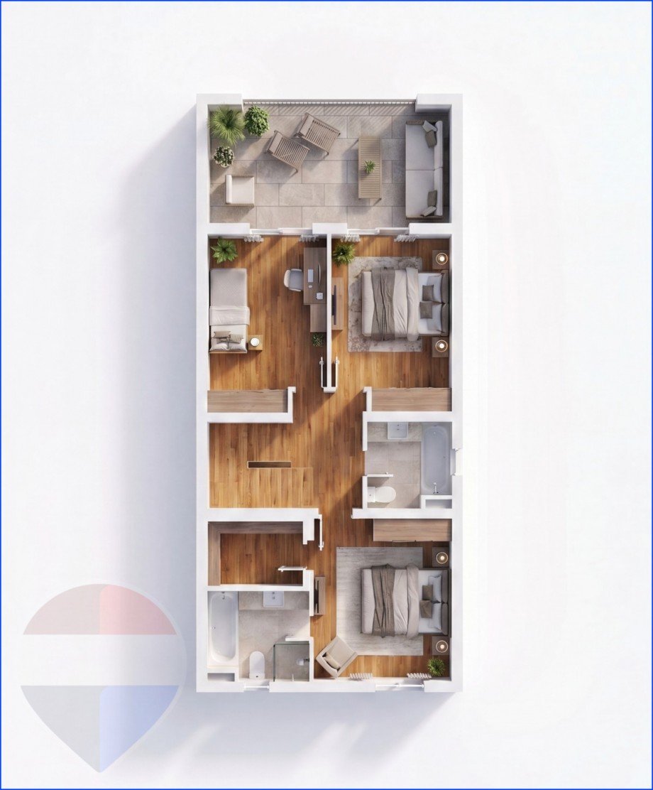 Immobilienmakler Schongau - Stadthaus zu verkaufen Mallorca - Andr� Stockhausen Verkauf - Grundriss Obergeschoss Stadthaus B�ger