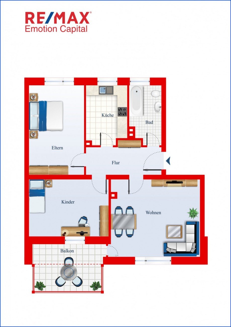 Immobilienmakler Schongau Marienplatz Andre Stockhausen Grundriss Etagenwohnung Kaufbeuren