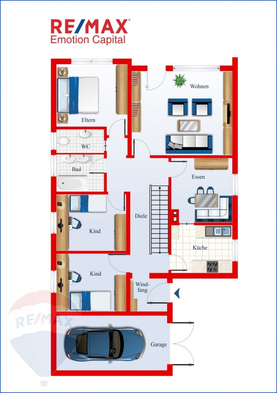 Grundriss EG Einfamilienhaus Osterzell / Stocken