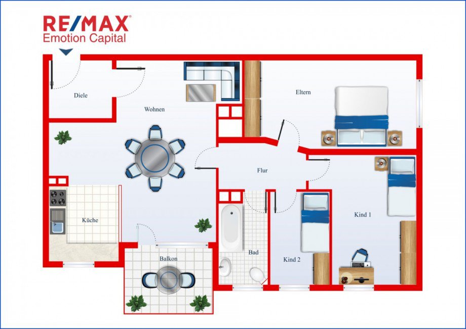 RXEC23AS0042_Grundriss Etagenwohnung Kaufbeuren