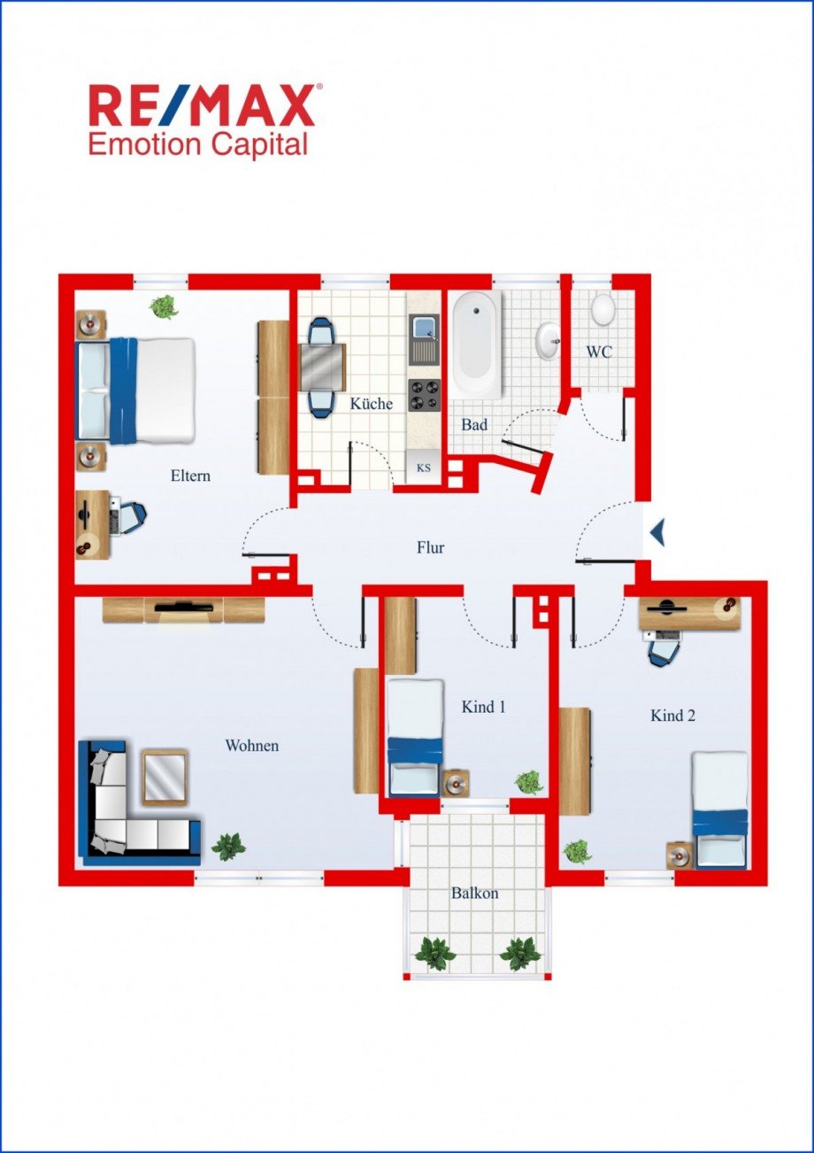 Grundriss Erdgeschosswohnung Kaufbeuren