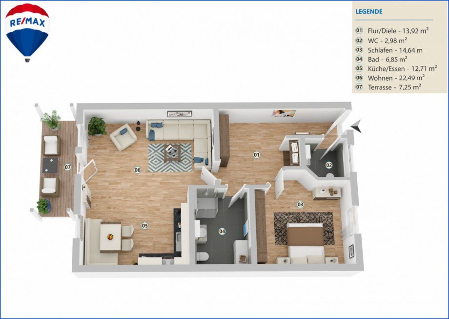 Grundriss_WE 1_EG_OST Etagenwohnung Bad W�rishofen