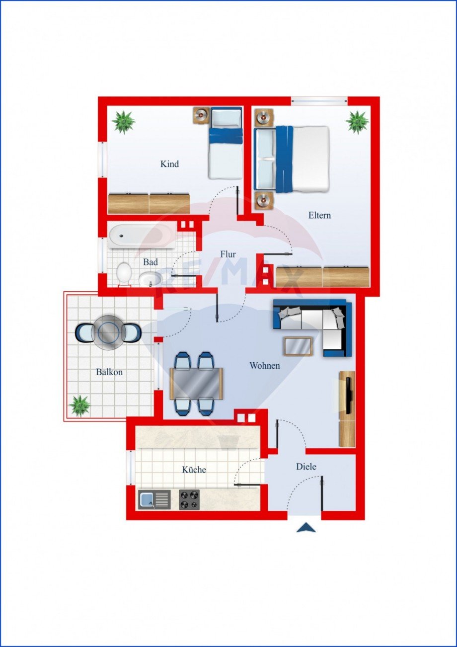RXEC23AS0067_Grundriss Etagenwohnung Kaufbeuren