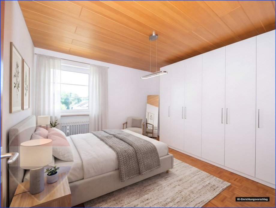 KI-Bild Schlafzimmer Etagenwohnung Altenstadt